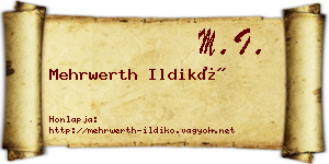Mehrwerth Ildikó névjegykártya
